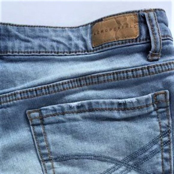 AEROPOSTALE DISTRESSED JEAN SHORTS - Picture 6 of 7